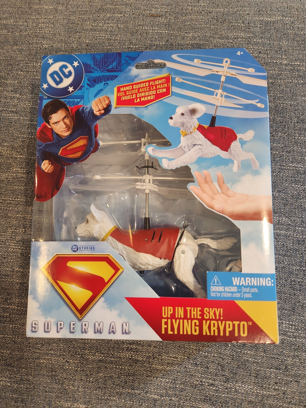 Superman Up in the Sky! Flying Krypto Toy - Red & White